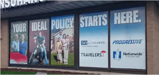 Window Perforated Vinyl for Store Fronts 65/35 - No Lamination