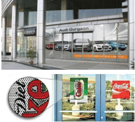 Window Perforated Vinyl for Store Fronts 65/35 - No Lamination