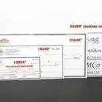 Printed Oversized Checks