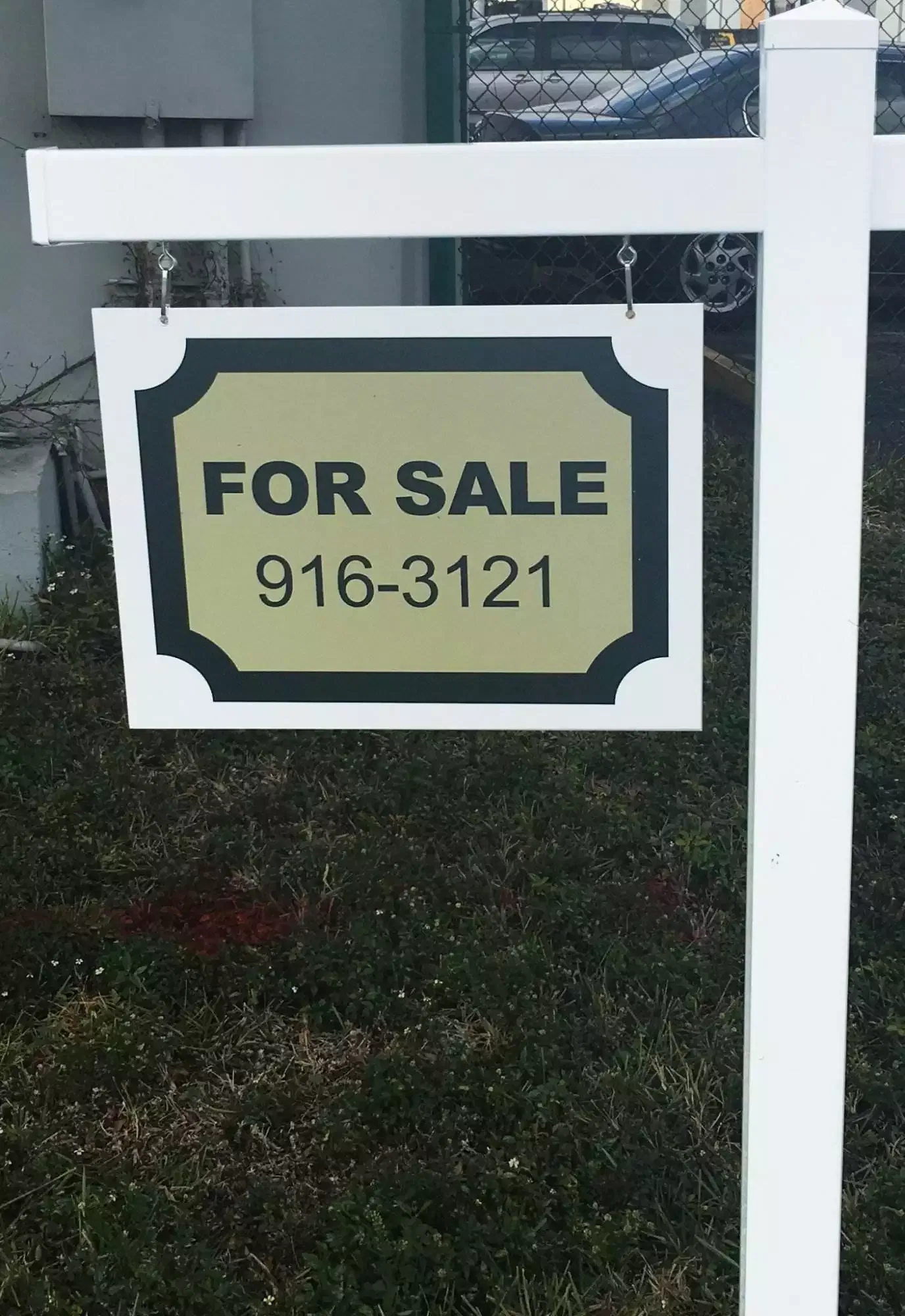 Sign replacement for real estate post frame
