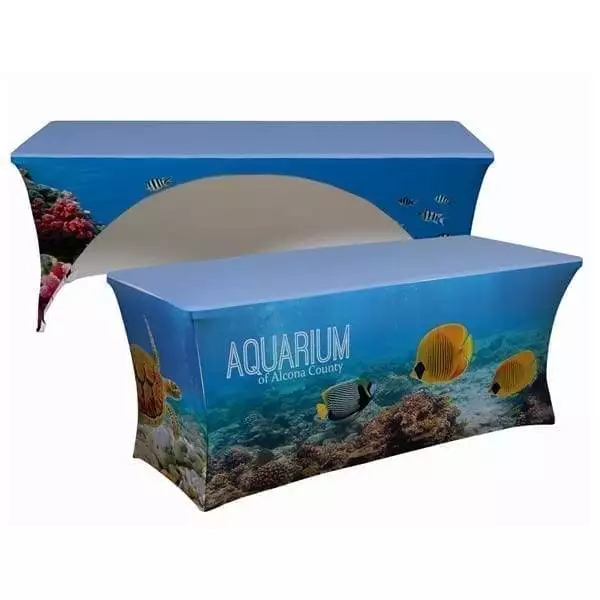 8’ Full color Dye Sublimation Stretch Table Cover