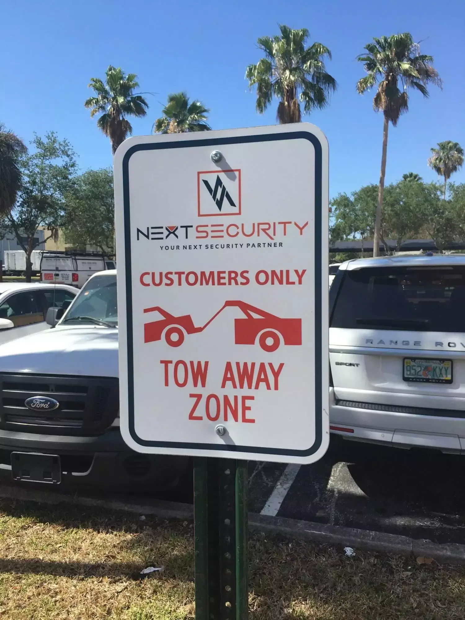 Metal Parking Signs And Post Rotated
