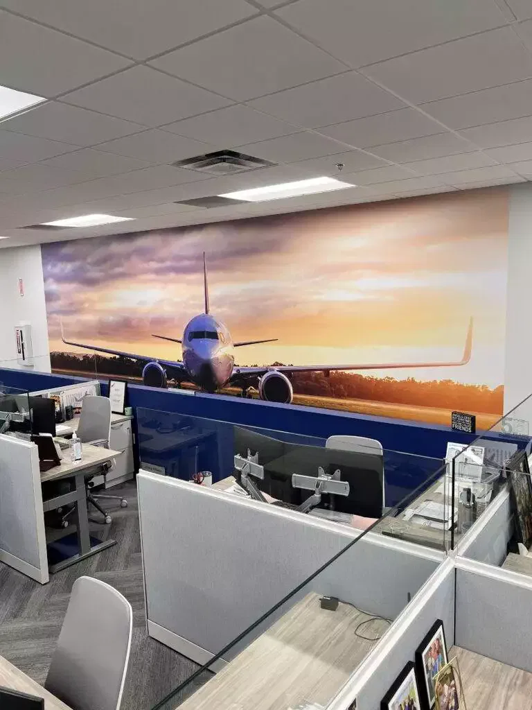 Kls Boeing Airplane Vinyl Wall Mural (6)