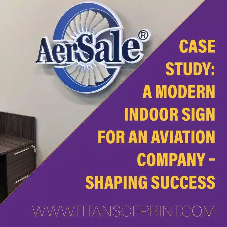 Crafting Success: Contemporary Indoor Sign for an Aviation Company