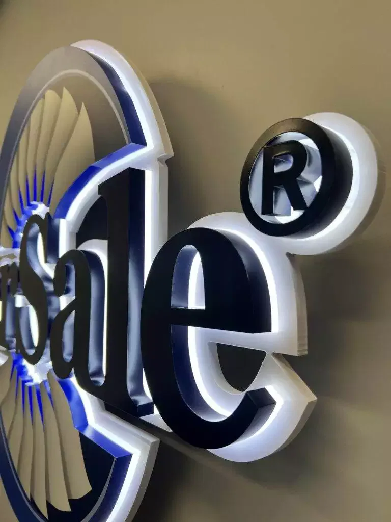 3D Metal Signs Indoor Led Lit Channel Letter Sign With Edge Lit Halo And Printed Pvc Face (34)