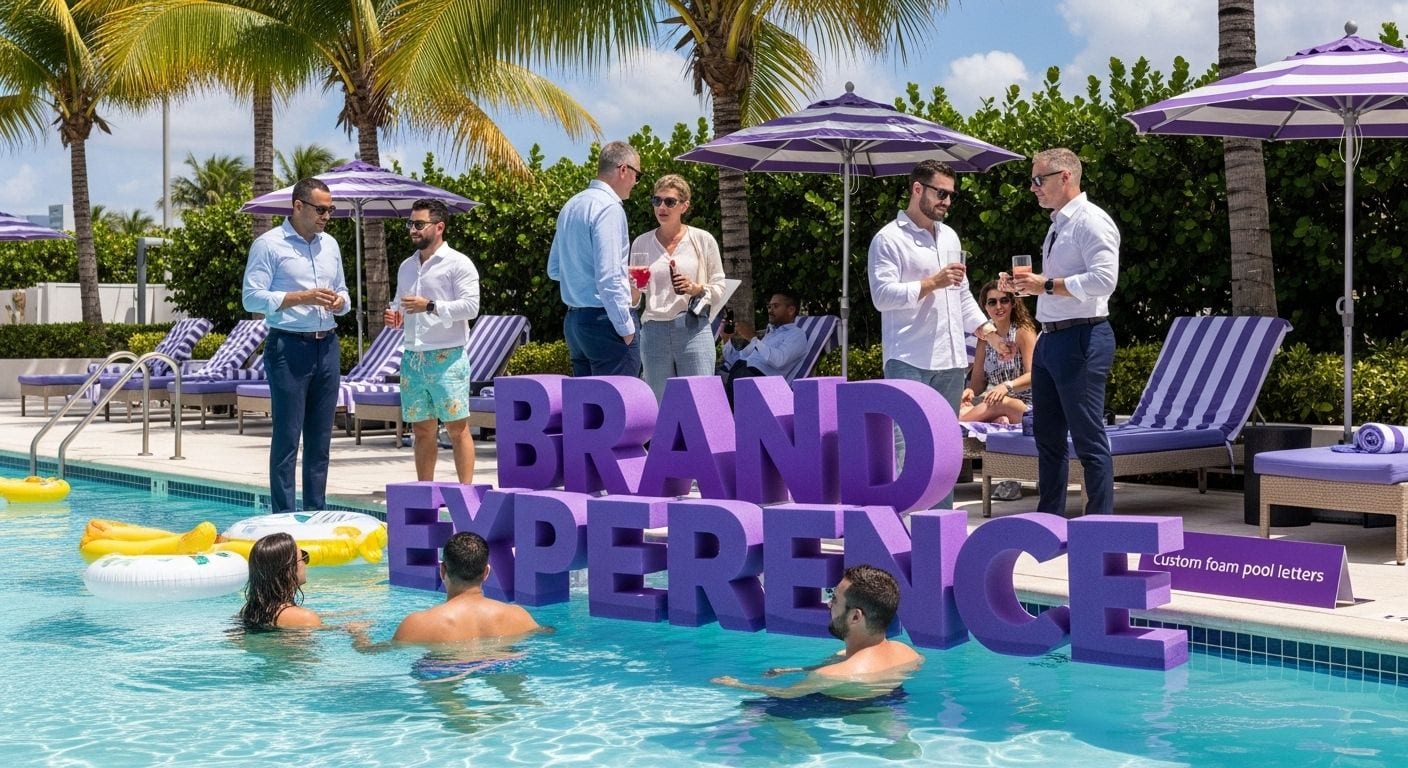 Custom Foam Pool Letters Branding