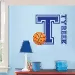 basketball sports wall decal layout