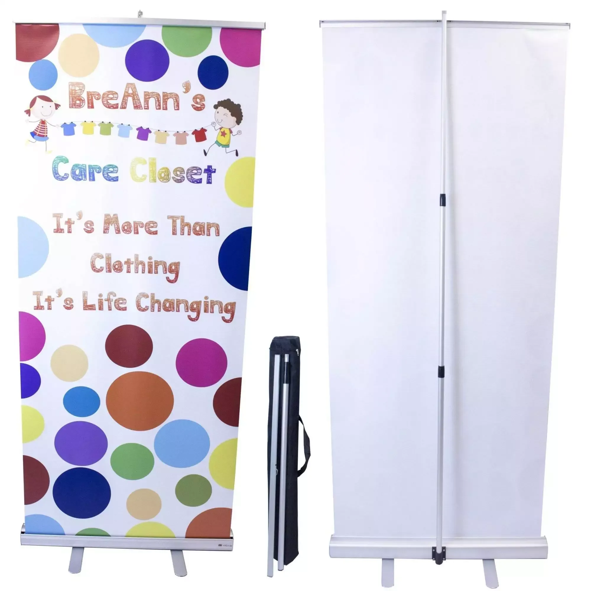 Economy Roll Up Banner Stand 33x79
