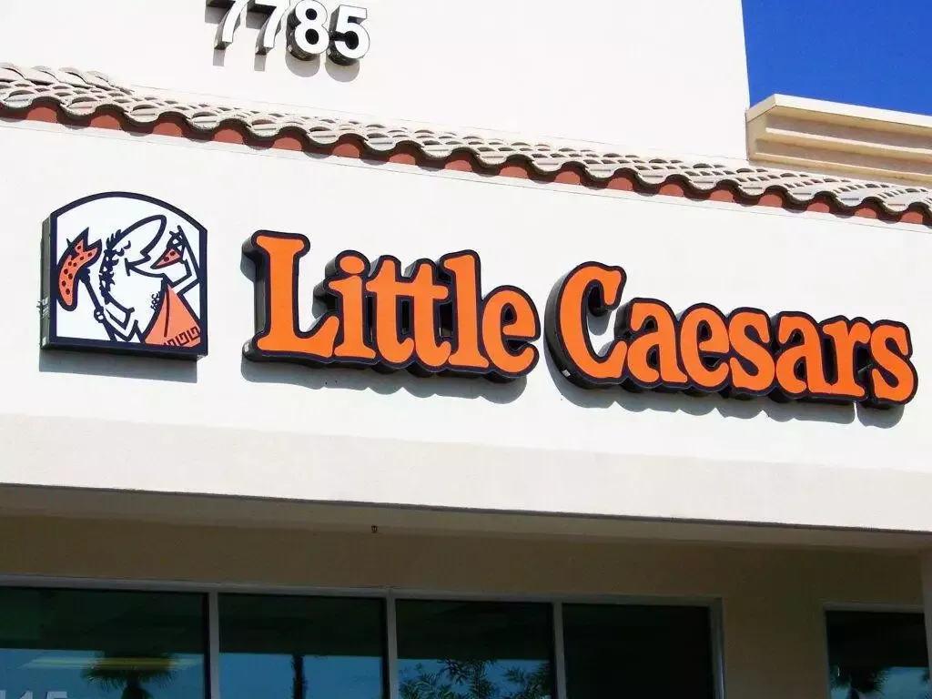 Illuminated Business Sign In Coral Gables Little Ceasers Channel Letter Signs