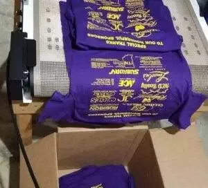 Shirts Coming Out Of The Heat Tunnel