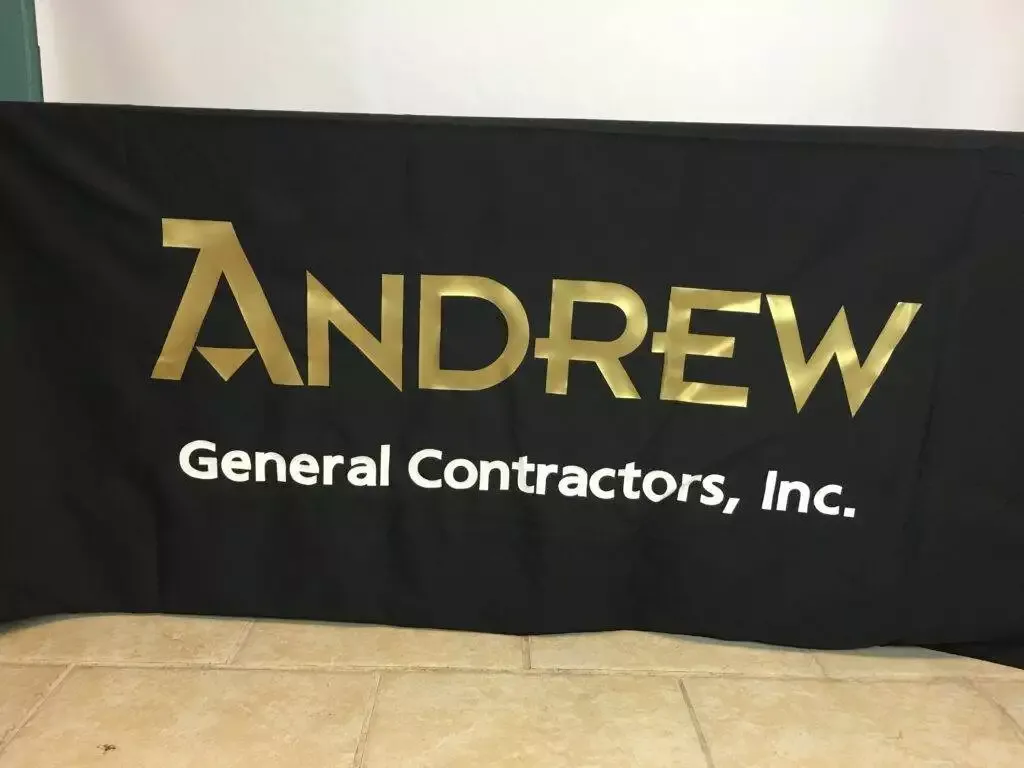 Custom Imprinted Table Covers With Gold Imprint