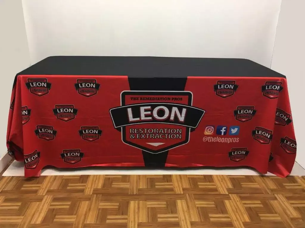 Dye Sublimation Table Covers Red And Black