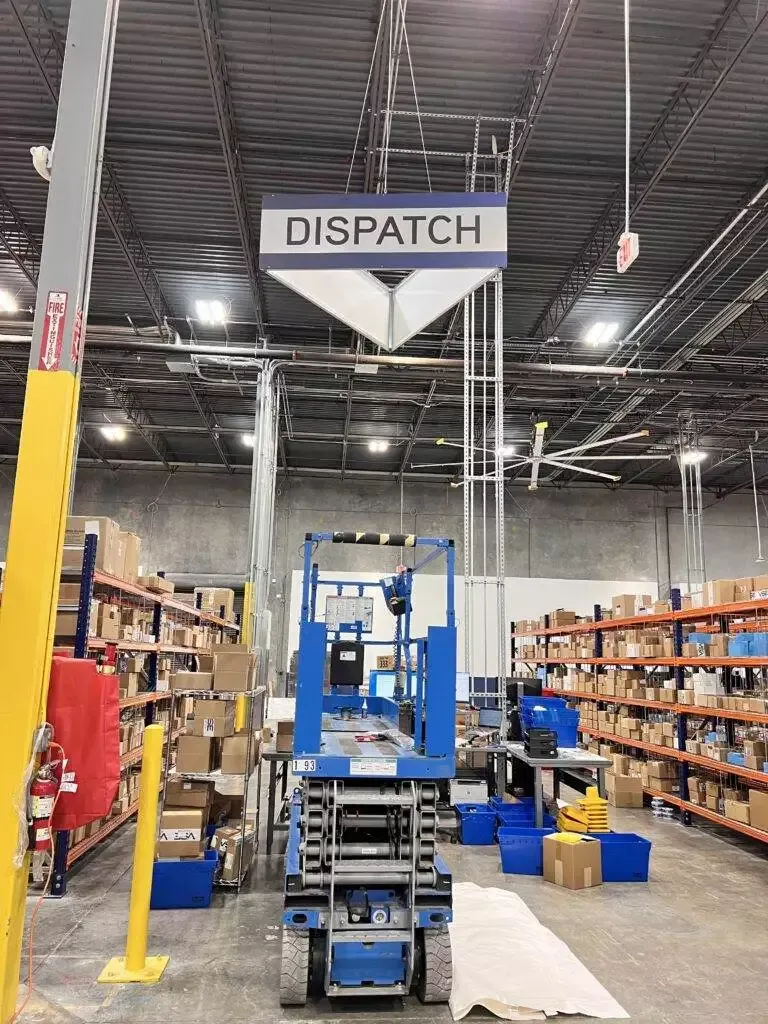 Home 2024 Warehouse Ceiling Signage Installation