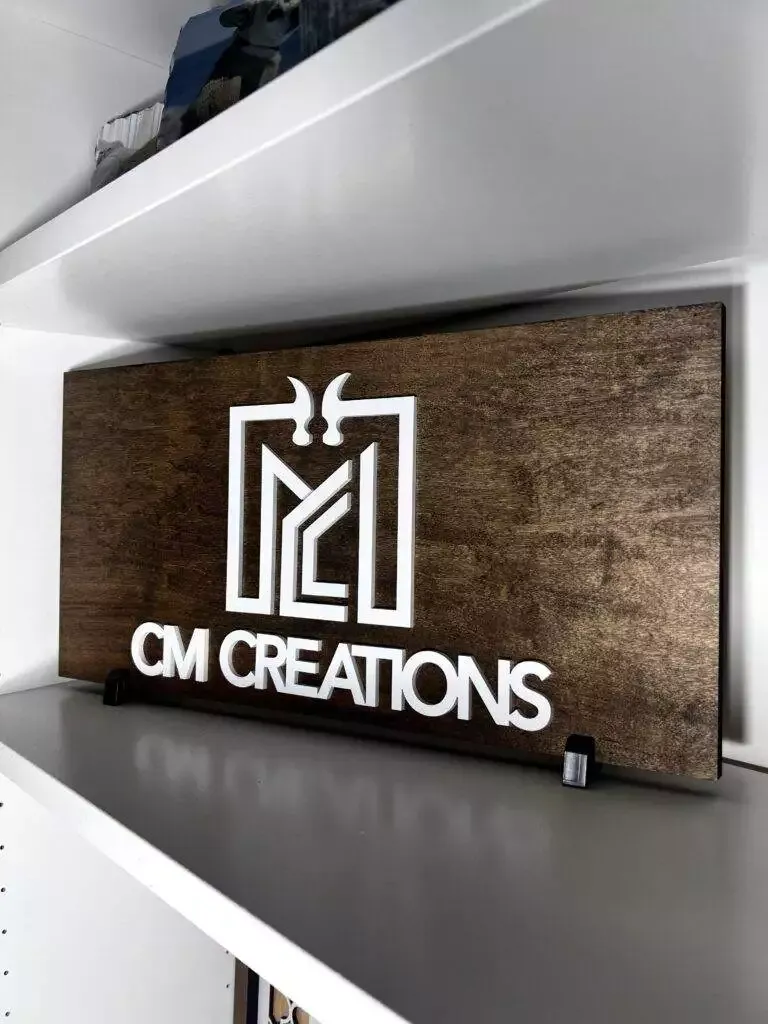 Round And Rectangle Wood And 3D Acrylic Signage Wood Signs With Acrylic 3D Letters 3