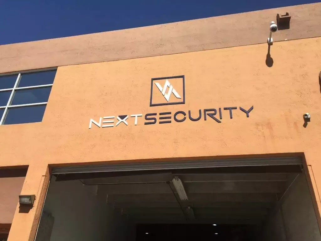 Next Security Pvc Building Sign Outdoor Commercial Sign Scaled