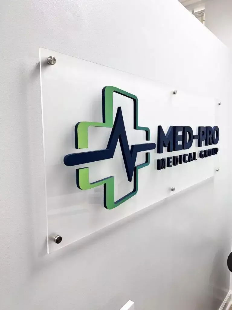 3D Logo Interior Office Signage For Downtown Miami Businesses 3D Office Signage White Label Reseller