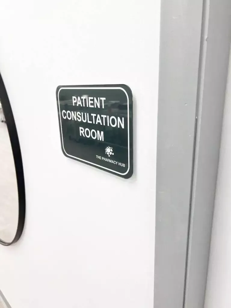 Acrylic Printed Door Sign With Snap Stud Spacers