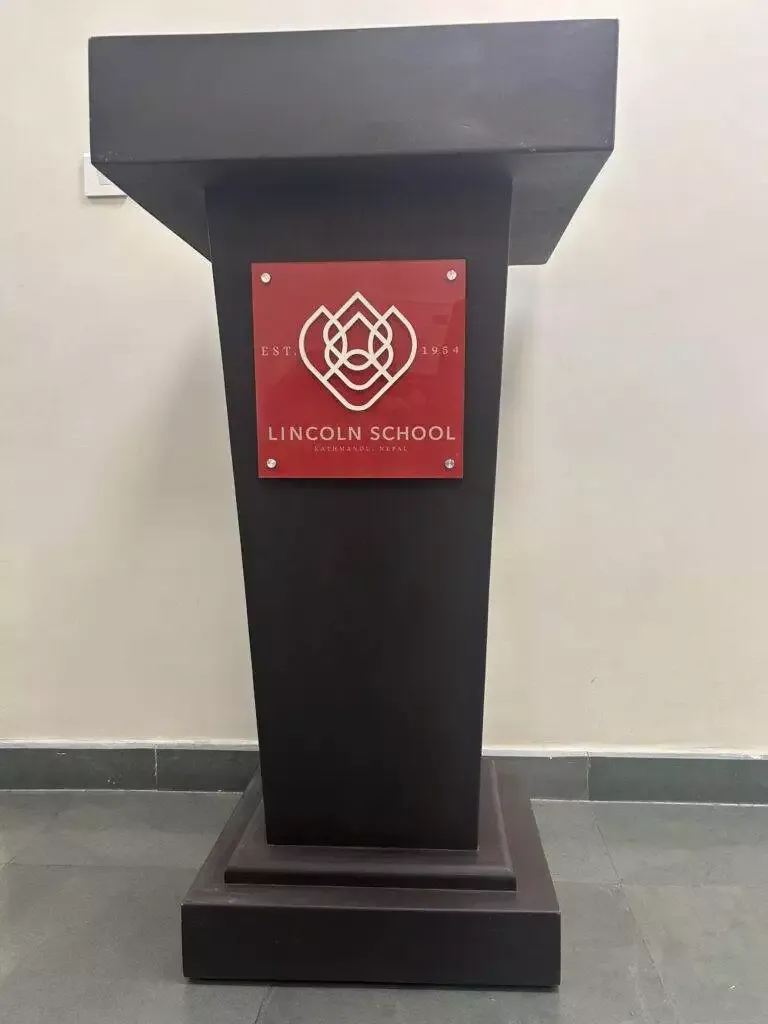 Podium Stand Off Acrylic Sign