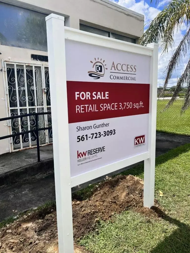 Real Estate Sign Post For Commercial Properties Scaled