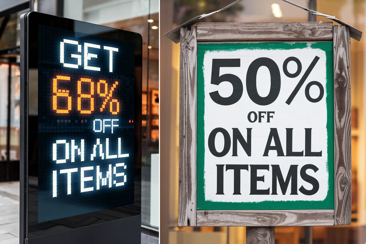 Digital Vs Traditional Signage