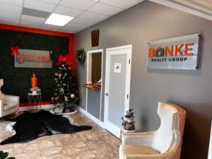 3D-Acrylic-Stand-Off-Sign-With-Raised-Acrylic-Letters-And-Frosted-Backing-For-Real-Estate-Office-Signage