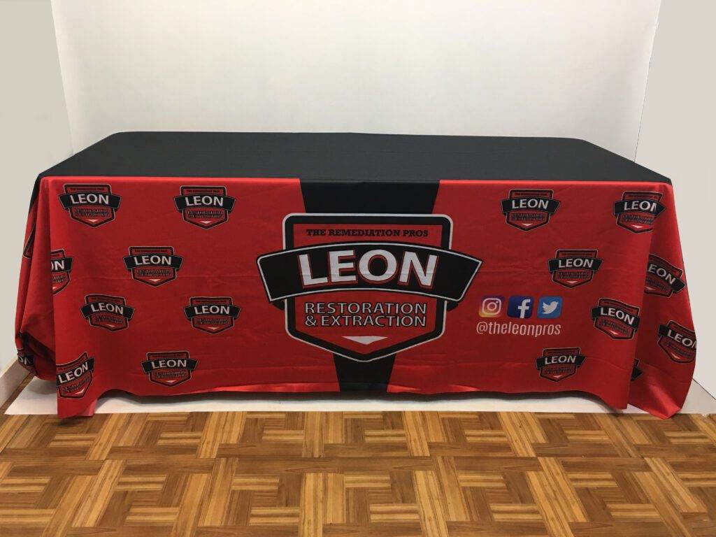 Dye Sublimation Table Covers Red And Black