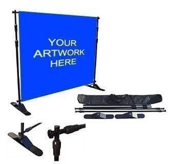 Step and repeat backdrop 8x10 with banner stand