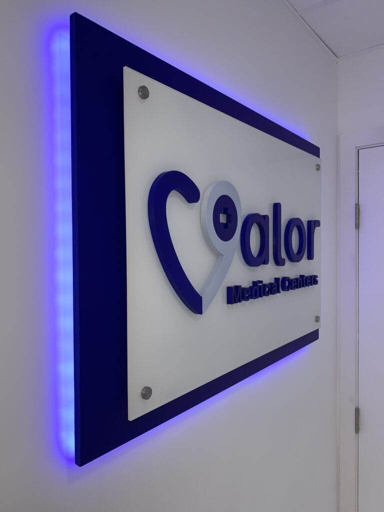Stand Off Acrylic Sign With Led Lights