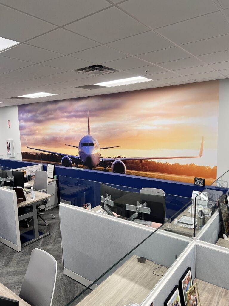 Custom Wall Murals And Decals Kls Boeing Airplane Vinyl Wall Mural (6)