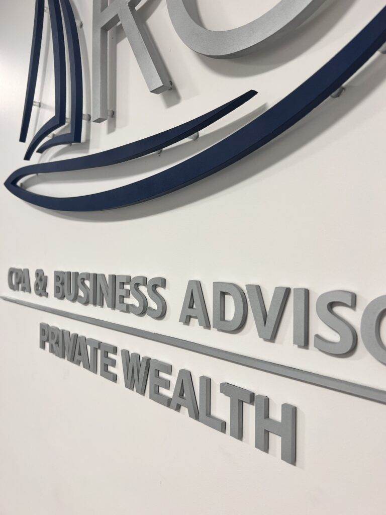 Office Lobby Signs For Cutler Ridge Businesses Acrylic Painted Silver And Blue