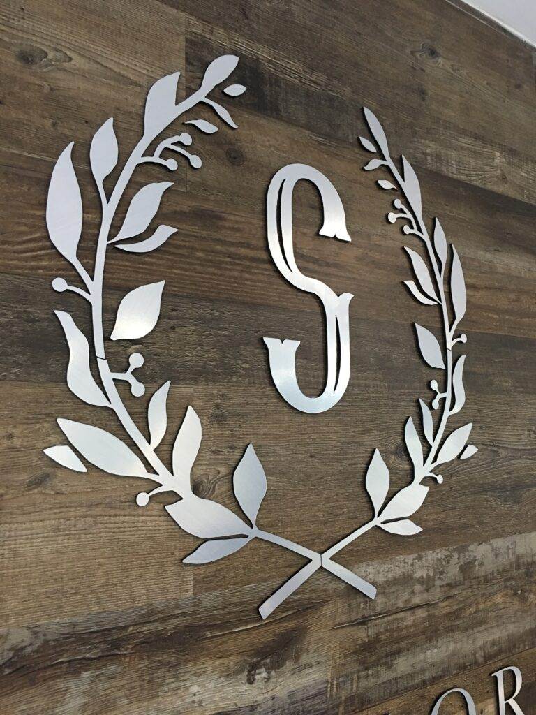 Acrylic 3D Office Signs: Sleek, Durable, And Customizable Black Acrylic With Brushed Metal Laminate Office Signs