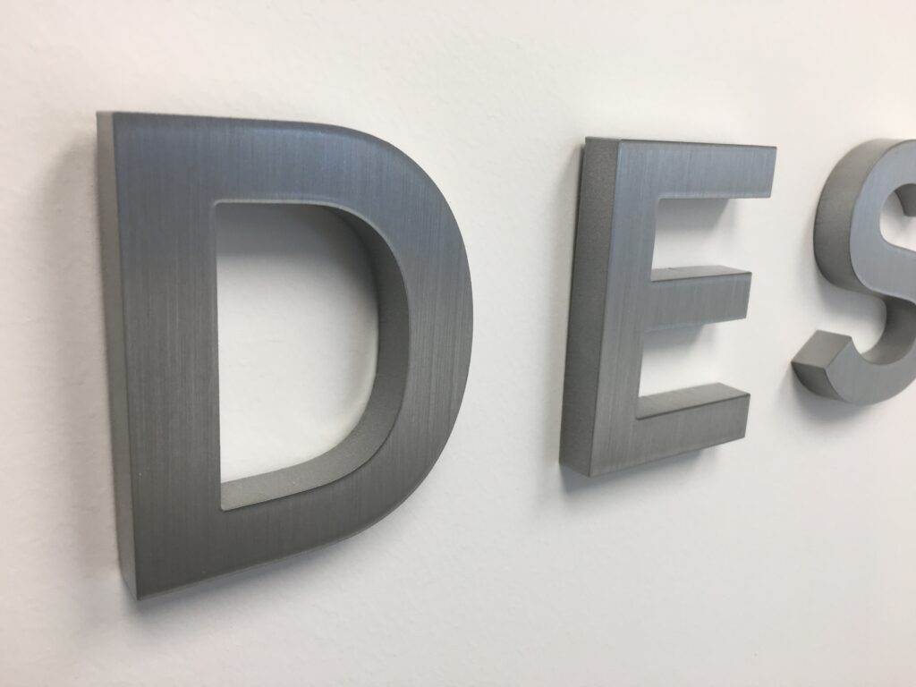 Brushed Aluminum Signs Brushed Metal 12 Inch Solid. (2)