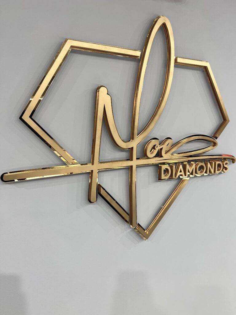 Acrylic 3D Office Signs: Sleek, Durable, And Customizable Gold Metallic And Mirror Acrylic Sign Laser Cut And Layered (12)