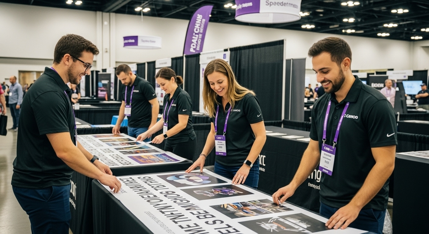 7 Essential Tips For Custom Printed Table Covers Custom Printed Table Covers, Trade Show Display, Professional Event