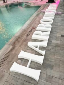 Custom Floating Pool Letters