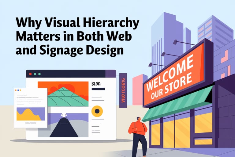 Why Visual Hierarchy Matters in Both Web and Signage Design