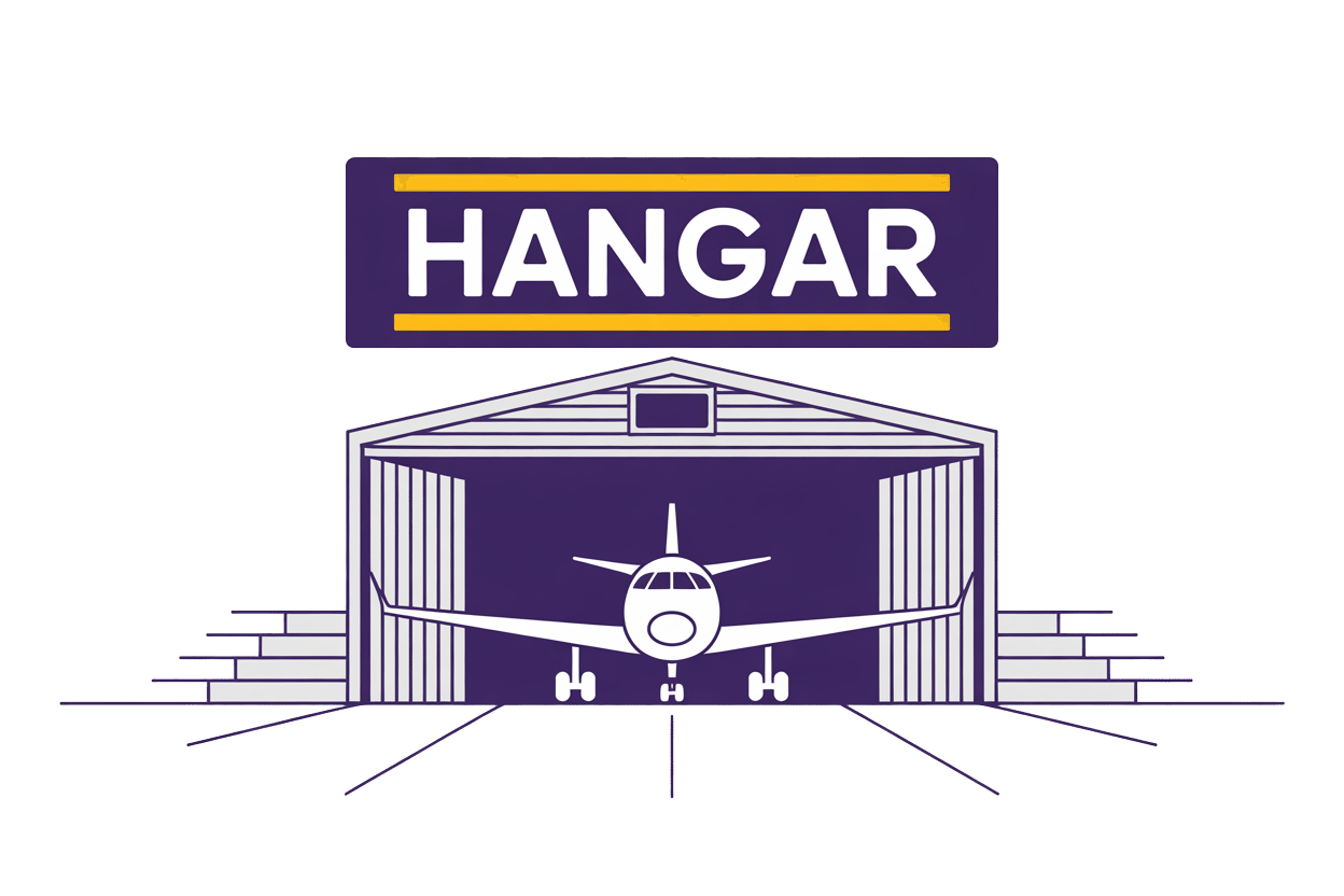 Aviation Signage &Amp; Branding - Aerospace Marketing Hanger Icon